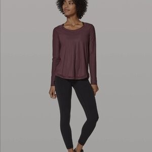 Lululemon Mix And Mesh Long Sleeve Redwood